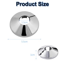 Radiator Pipe Covers Chrome,4pcs Radiator Pipe Covers,Silver Plastic Radiator Pipe Covers Suitable for 15mm Pipe Covers Wall Pipe Tube Diameter Pipe,for Place in House,Kitchen,Rooms,Office or Toilet