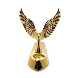 American Flying Eagle Hood Ornaments for Cars Metal Stickers 3D Car Hood Decals Stand Bonnet Emblem Badge Bird Logo Sculpture Ornament for Trucks Auto Styling 10X8.7cm/3.9X3.4inch (Golden)