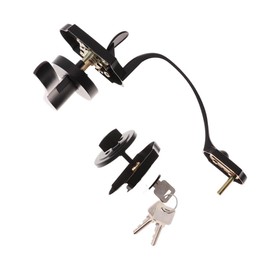 iuniq Front Door Handle Set, Heavy Duty Zinc Alloy Black Deadbolt Set with Reversible Handle Lever Single Cylinder Entry Deadbolt Entry Handle for Right & Left Handed Doors