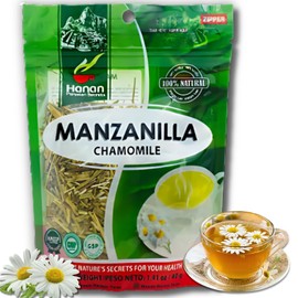 Hanan Te de Manzanilla 40g - Chamomile Loose Leaf Tea for Relaxation & Digestive Support, Natural Herbal Tea from Peru (1.41oz)