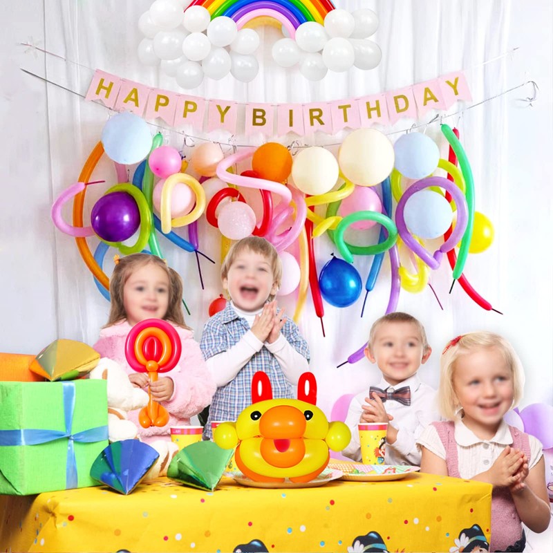 100Pcs Blue Long Balloons Thickening Latex Dark Blue 260 Modeling