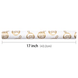RUSPEPA Christmas Wrapping Paper Roll - Mini Roll - Gold Christmas Ball Pattern Great for Christmas, Holiday, Party and More - 17 Inches X 32.8 Feet