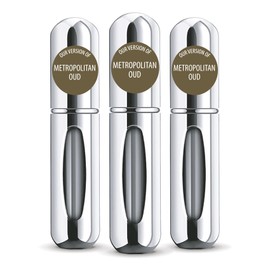 CA Perfume Impression of Metropolitan Oud For Women & Men Fragrance Dupes Eau de Parfum Spray Refillable Bottle 0.17 Fl Oz/5ml-X3