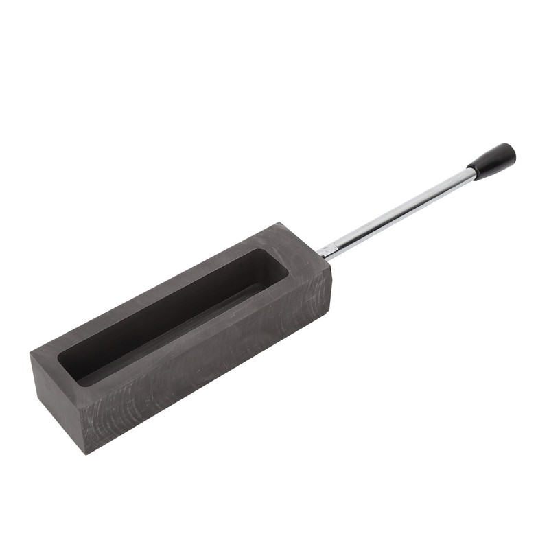 Ingot Graphite Mould Long Handle Graphite Fused Gold 6.6 Lb
