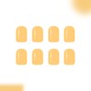 Yellow Press on Nails Short Square Fake Nails Glossy Solid