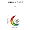 Elovara Acrylic Dog Memorial Suncatcher Window Hanging, Pet Loss Gifts