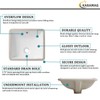 KARAMAG 14 Inch Small Undermount Bathroom Sink Rectangle Undermount Sink