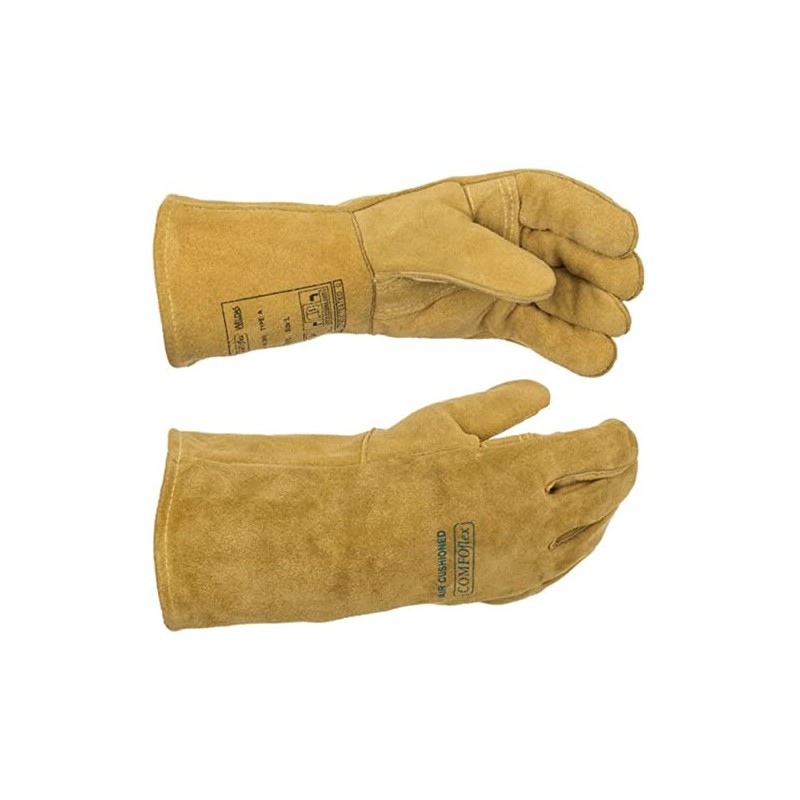 WELDAS Welding Gloves 10-2000,"BUCKTAN WIDE BODY Premium Quality Split Leather,