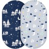 Yukkidds Moses Basket Sheets 2 Pack Pram Sheets Fitted Most