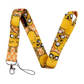 Pinstant Jake The Dog Finn Come Along With Me Adventure Time Cartoon Animated TV Show 17.7" Neck Lanyard Keychain Holder ID Badge Mobile Phone Pin Strap