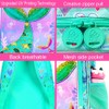 KLFVB 3PCS Girls Mermaid Backpack, Water Resistant Kids Unicorn Bookbag