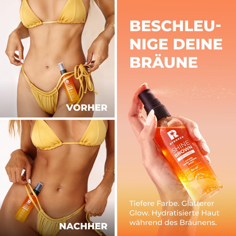 Shine Brown Tanning Oil in 2 Phases with Hyaluronic Acid,