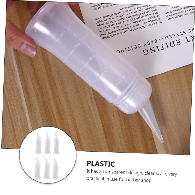 GLEAVI 6pcs Hair Dry Cleaning Bottle Hair Oil Applicator Empty