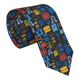 WILL BUDXEG Law School Graduation Funny Lawyer Graduate Attorney Lawyers Prayer Mens Novelty Necktie Ties Funny Neckties Fashion Neck Ties