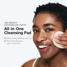 Almohadillas desmaquillantes suaves y rápidas The Perfect One Sheet Cleansing Pads, Oil Pads EX, almohadillas desmaquillantes resistentes al agua, almohadilla grande de algodón vegano de 2,7