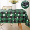 St.Patrick's Day Tablecloth Rectangle, Shamrock Clover Spring Table cloth with
