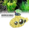 Submarine Stone Set Yellow Aquarium Decoration, Realistic Air Bubbler Fish
