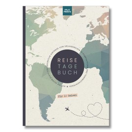 FRUITPRINTS Reisetagebuch, Notizbuch zum Aufschreiben von Erlebnissen auf Reisen
