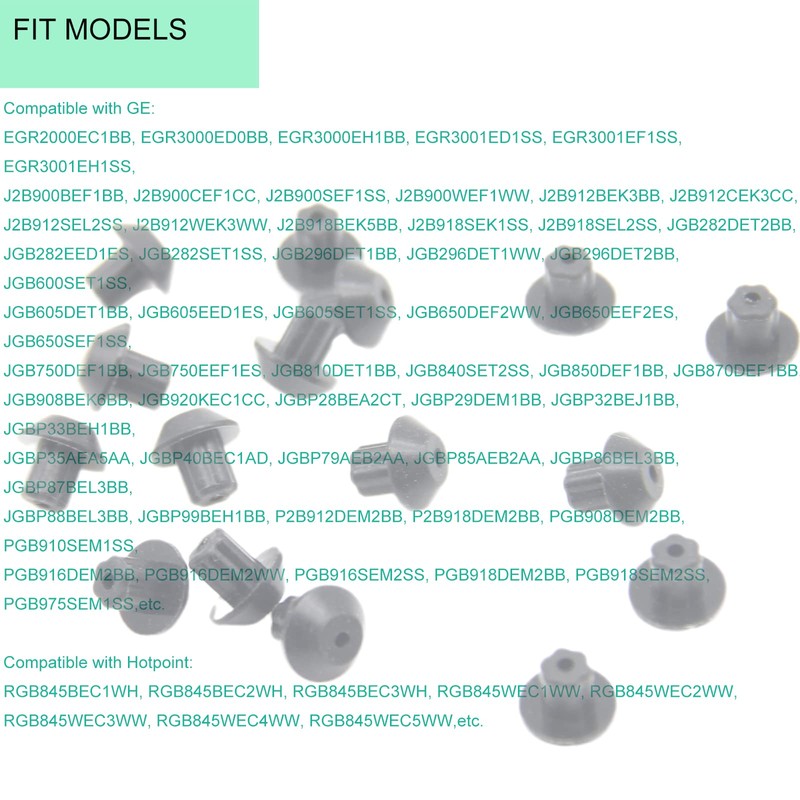 WB2K101 Range Burner Grate Rubber Feet Kit (16 Pcs) Gas