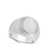 Round Engravable Surface Class Ring New 925 Sterling Silver Flat