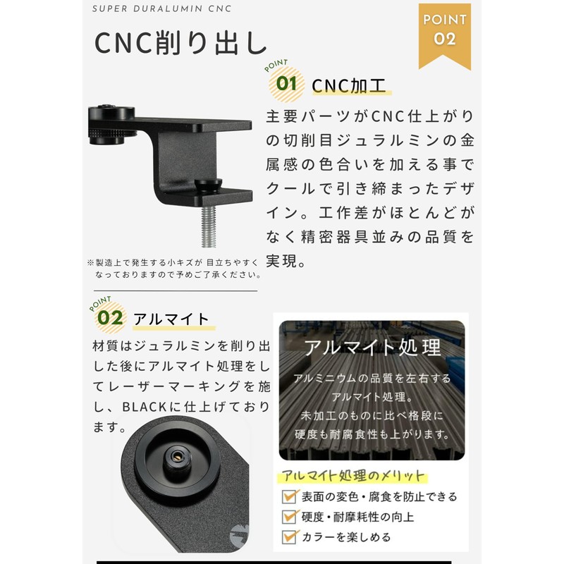 Camping Moon BKZ18 Table Clamp, Screw-in Type, For OD Cans,