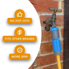 Qwickhose® Original Wing-Lock Universal Hose Connector – Hose Connector Fitting for Garden Hose