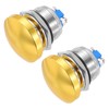 METALLIXITY 2PCS 3A 22MM 7/8" Momentary Mushroom Head Push Button