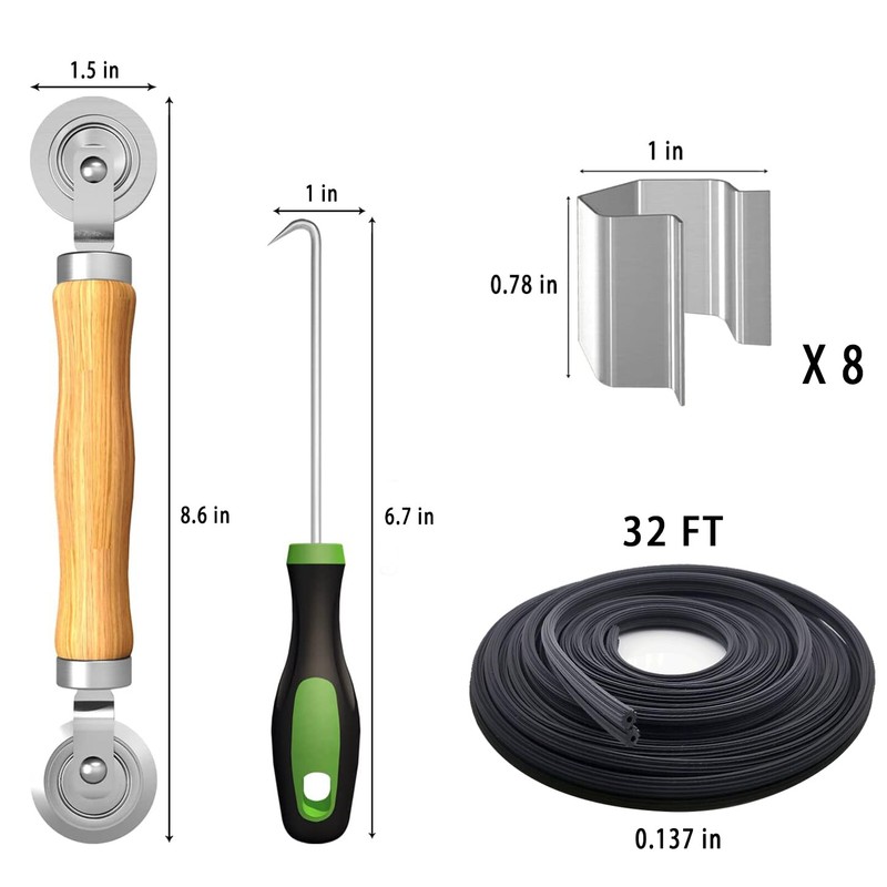 Screen Repair Kit, King&Charles 4 in 1 Screen Roller Tools