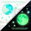 Yosemy Fluorescent Wall Stickers, Moon and Stars, 563 Luminous and