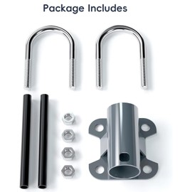 Guolich Starlink Bracket, Universal Mast Clamp Antenna Mast Tube for Starlink V2,Adjustable U-Shape Adapter Balcony Motorhome Mounting Bracket,Adjustable 30-50 mm