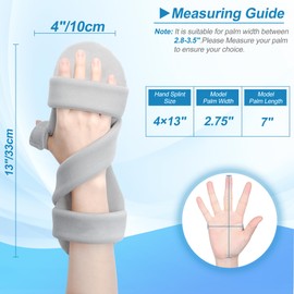 NIdreamCE Resting Hand Splints for Straightening Fingers,Carpal Tunnel Wrist Brace Night Immobilizer With Finger Separators for Stroke Rehabilitation,Muscle Atrophy, Dupuytren's Contractures®