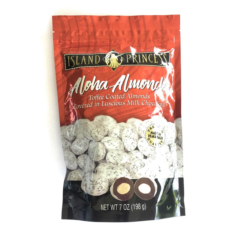 Island Princess Aloha Almonds Toffee Coated Almonds in Milk Chocolate