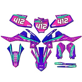 2019-2023 SX 65 Tigre Pink Senge Graphics Complete Kit with Rider I.D. Compatible with KTM