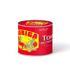 Tonno Auriga all'olio di oliva 600gr. Formato Magnum.Fonte di proteine. Senza conservanti.