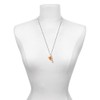Delight Jewelry Silvertone Hot Orange Hibiscus Flower Silvertone Forever Bar