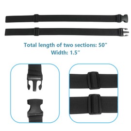 Elderly Shower Chair Seat Anti-Slip Belt, Universal Bath Bench Buckle Strap Nursing Care Supplies for Disabled Patient Bedridden (Black)