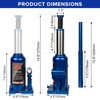 Donext 8 Ton/17637 LBS Hydraulic Bottle Jack, Blue Car Jack,