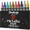 Metallic Chalk Markers (10 Pack) Liquid Chalk Pens - For