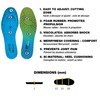 Sidas Unisex Impact Reducer Dual Foam Insoles Soles, Blue/Green, L