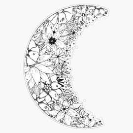 EB Store Crescent Moon Vinyl Waterproof Sticker Decal Car Laptop Wall Window Bumper Sticker 5 inch