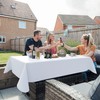 Flannel Backed Vinyl Tablecloths, Solid Color Premium Quality Waterproof Table