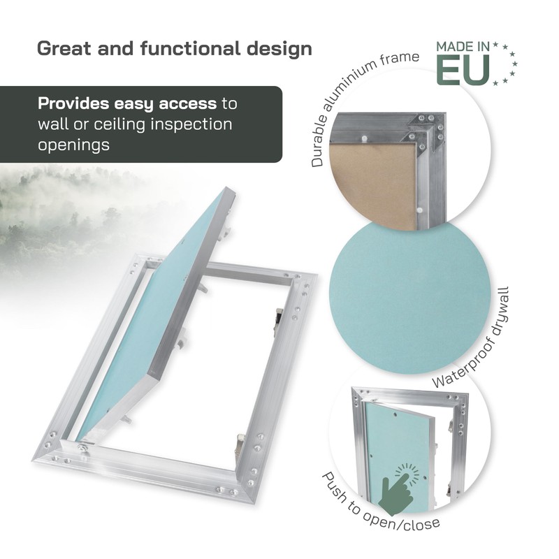 Vent Systems 8" x 12" Inch Aluminum Drywall Access Panel