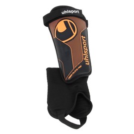 uhlsport Tibia Plate PRO Children's Adults Shin Pads Football - Lightweight Design with Protective Hard Shell and Ankle Protection - Unisex Men Women - Size XS