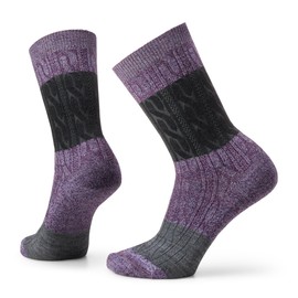 Smartwool Everyday Zero Cushion Merino Wool Color Block Cable Crew Socks for Men and Women
