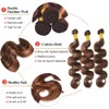 Dokksiiia 26 28 30 Inch Highlight Brown Body Wave Bundles