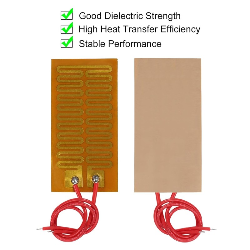 20Pcs 12V 7W 5V 1W Film Heater Plate Adhesive Pad,PI