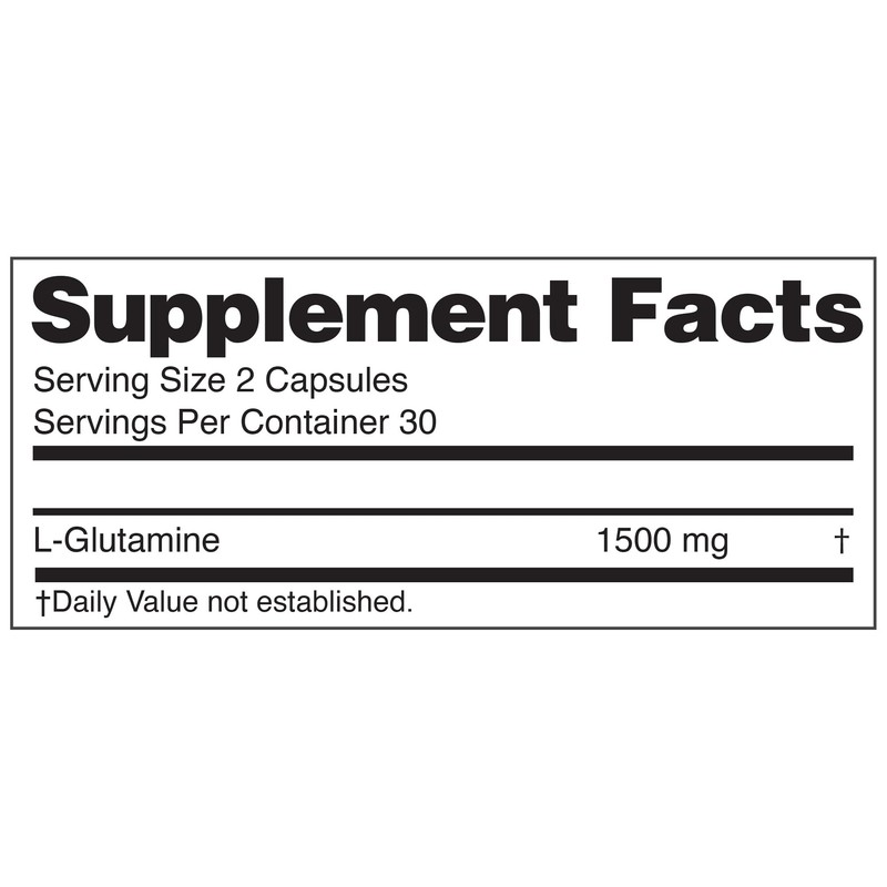 Nugenix Essentials L-Glutamine, 1500mg 100% Botanical L-Glutamine Amino Acid, Protein