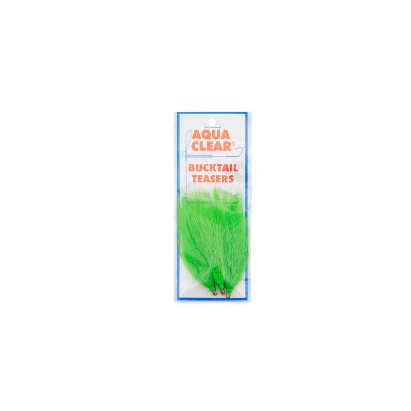 Aqua-Clear, Buck Tail Teaser Rivet Slider, Green Hair, 3 pc