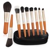 OHPHCALL 9pcs Travel Makeup Brush Holder Foundation Eye Blush Brushes