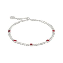 Alex and Ani Ruby Curb Chain Bracelet, July Birthstone